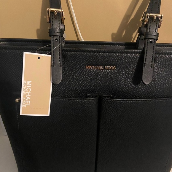 Michael Kors Black Tote Bag with shopping tote NEW - Picture 4 of 7